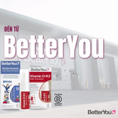 Công nghệ Airless Pump của BetterYou giúp mỗi lần xịt ra liều lượng vitamin chính xác, không hao phí và hạn chế tối đa tiếp xúc với không khí. Nhờ đó, sản phẩm giữ được chất lượng tối ưu, không cần nhiều chất bảo quản, hấp thu nhanh qua niêm mạc miệng, hiệu quả vượt trội hơn dạng viên uống.